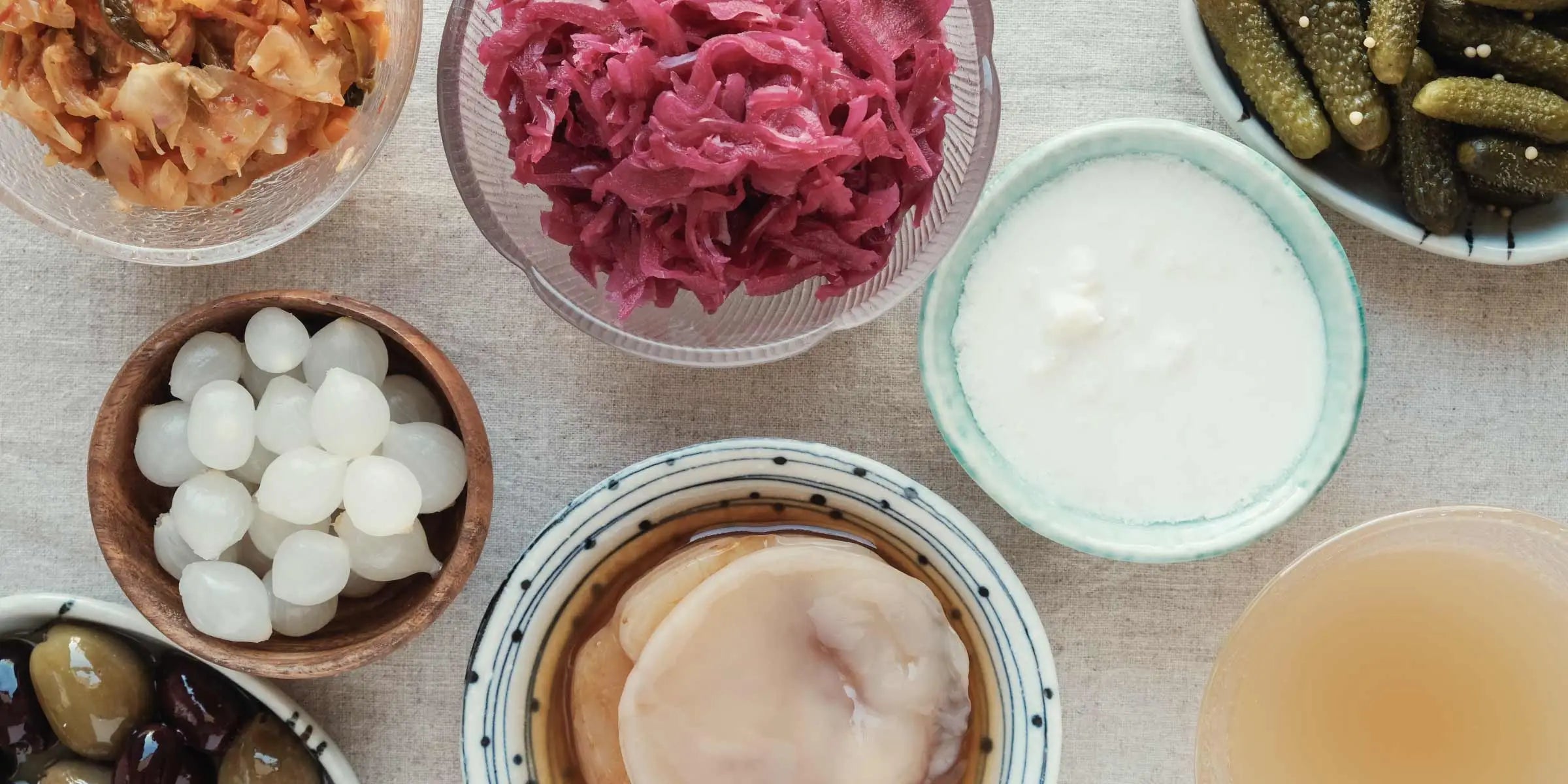 Fermented foods sitting on table